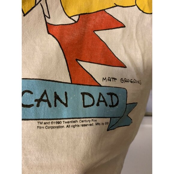VTG 90s Homer Simpson‎ T Shirt  Why You Little __! All American Dad Screen Stars - Picture 8 of 9